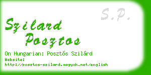 szilard posztos business card